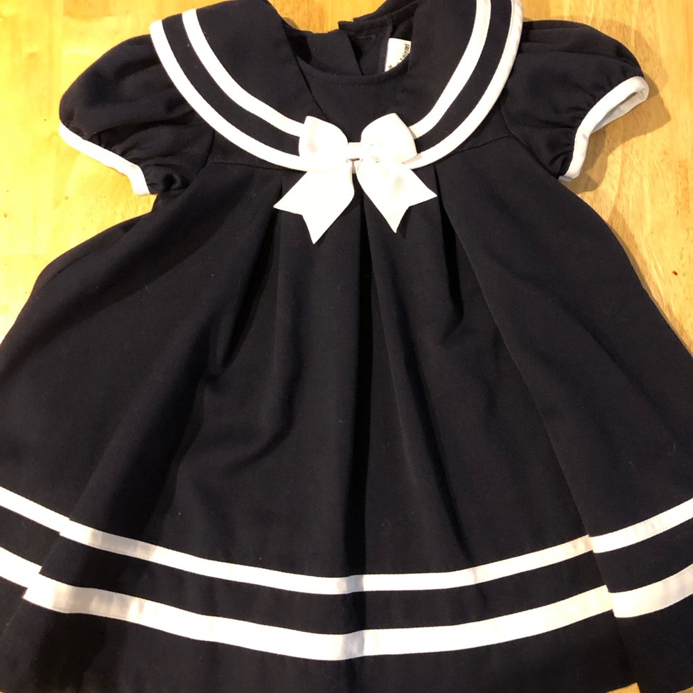 Sailor dress navy and white baby girl 24 months